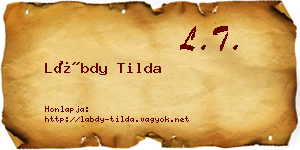 Lábdy Tilda névjegykártya